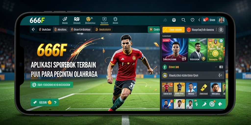 Tampilan antarmuka pengguna aplikasi 666F yang menarik dan interaktif.