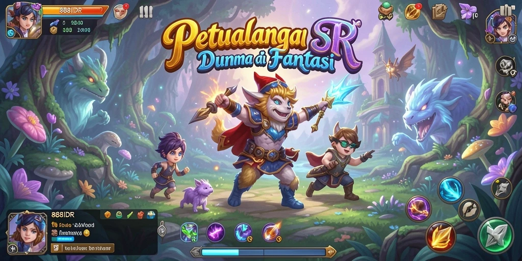 Tampilan gameplay menarik dari 888IDR di dunia petualangan.