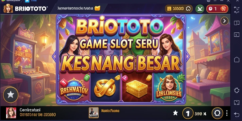 Tampilan gameplay seru BRIOTOTO saat berputar di mesin slot.