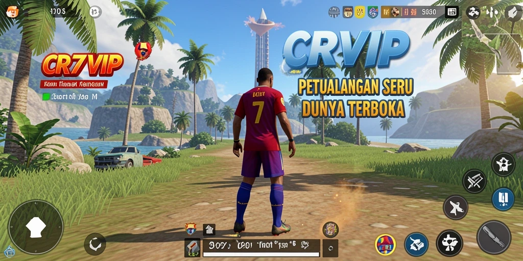 Screenshot gameplay CR7VIP dalam dunia terbuka yang menakjubkan.