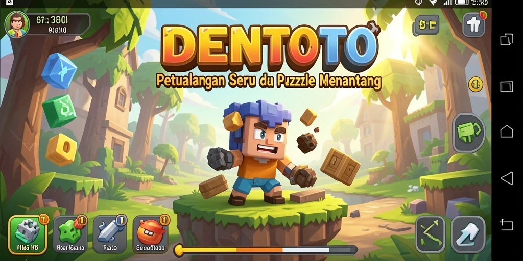 Tampilan gameplay DENTOTO yang menantang dan seru.