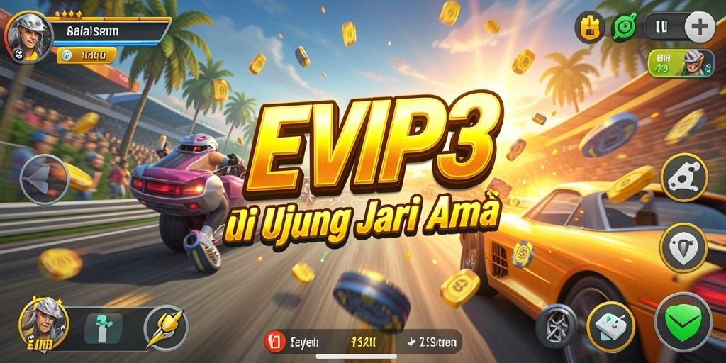 Gameplay Racing yang mendebarkan dengan mobil kustomisasi.