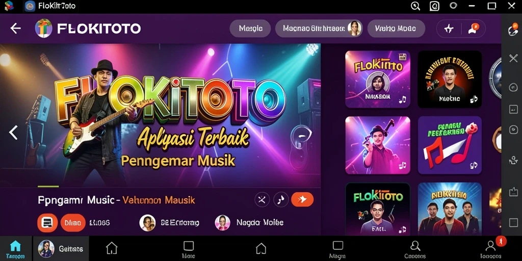 Screenshot gameplay FLOKITOTO menampilkan pengalaman bermain musik yang seru.