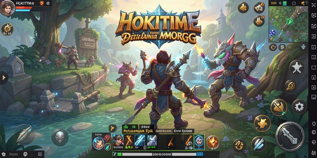 Gameplay seru dalam HOKITIME dengan aksi petualangan yang mendebarkan.