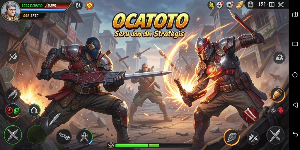 Gameplay intens OCATOTO yang mendebarkan setiap pertarungan.