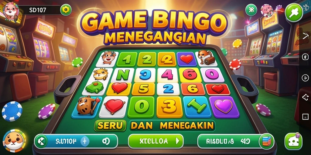Screenshot gameplay SD107 yang menunjukkan momen seru permainan Bingo.