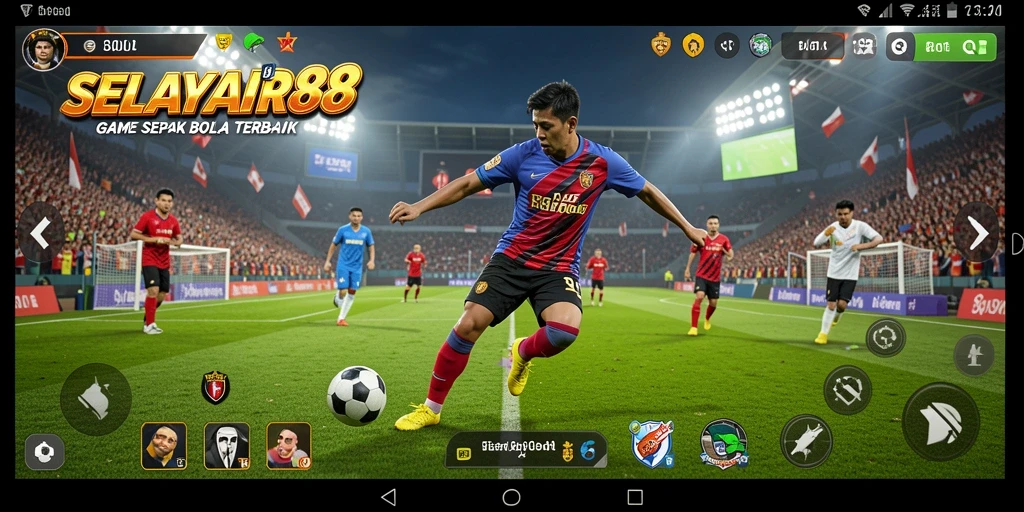 Tampilan menarik dari gameplay sepak bola di SELAYAR88.