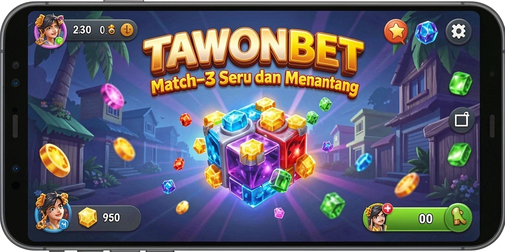 Tampilan menarik dari TAWONBET dengan gameplay Match-3 yang mengasyikkan.