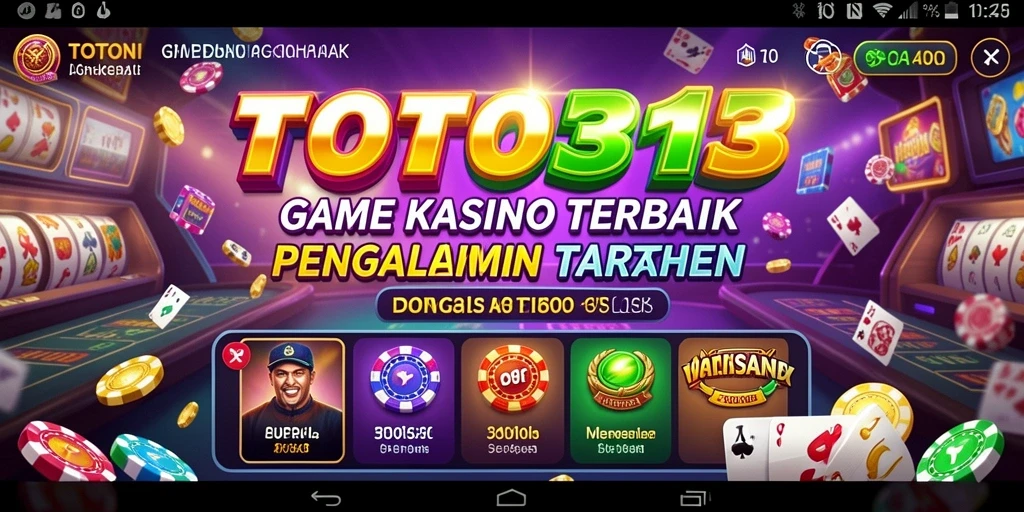 Tampilan permainan Kasino yang menarik dan interaktif di TOTO313.