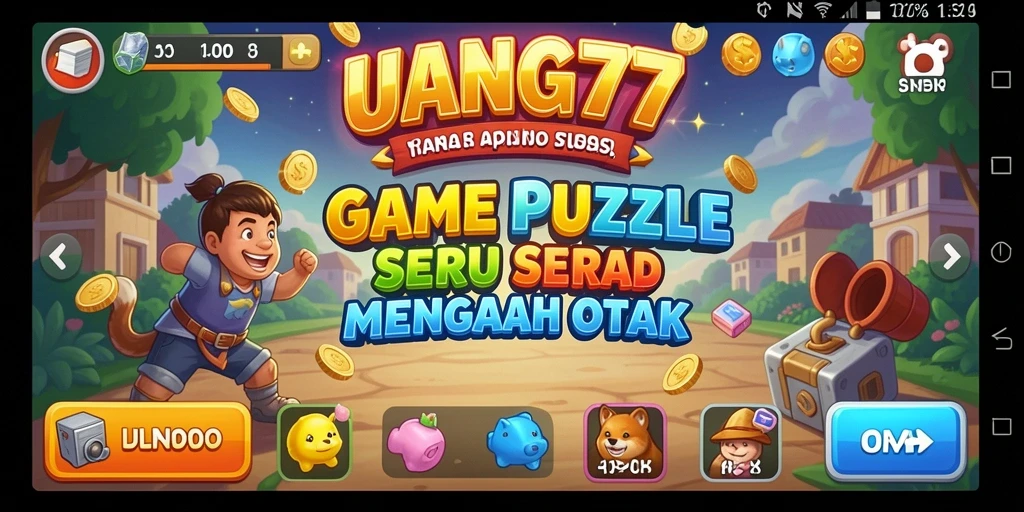 Screenshot gameplay UANG77 menampilkan tantangan Puzzle yang seru.