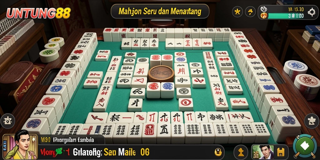 Screenshot gameplay UNTUNG88 menampilkan aksi Mahjong yang menegangkan.