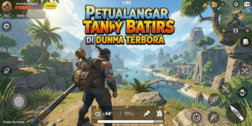 Gameplay V89 yang menawarkan dunia terbuka dan petualangan seru.