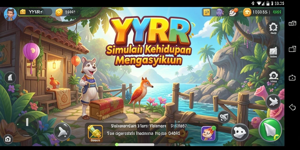 Tampilan gameplay yang menarik dan interaktif di YYRR.